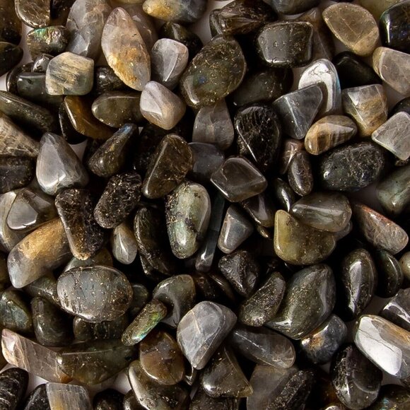 1/4 lb Tumbled Labradorite Gemstone Crystals 40-60 Stones Gem Rock Specimens - Picture 4 of 7